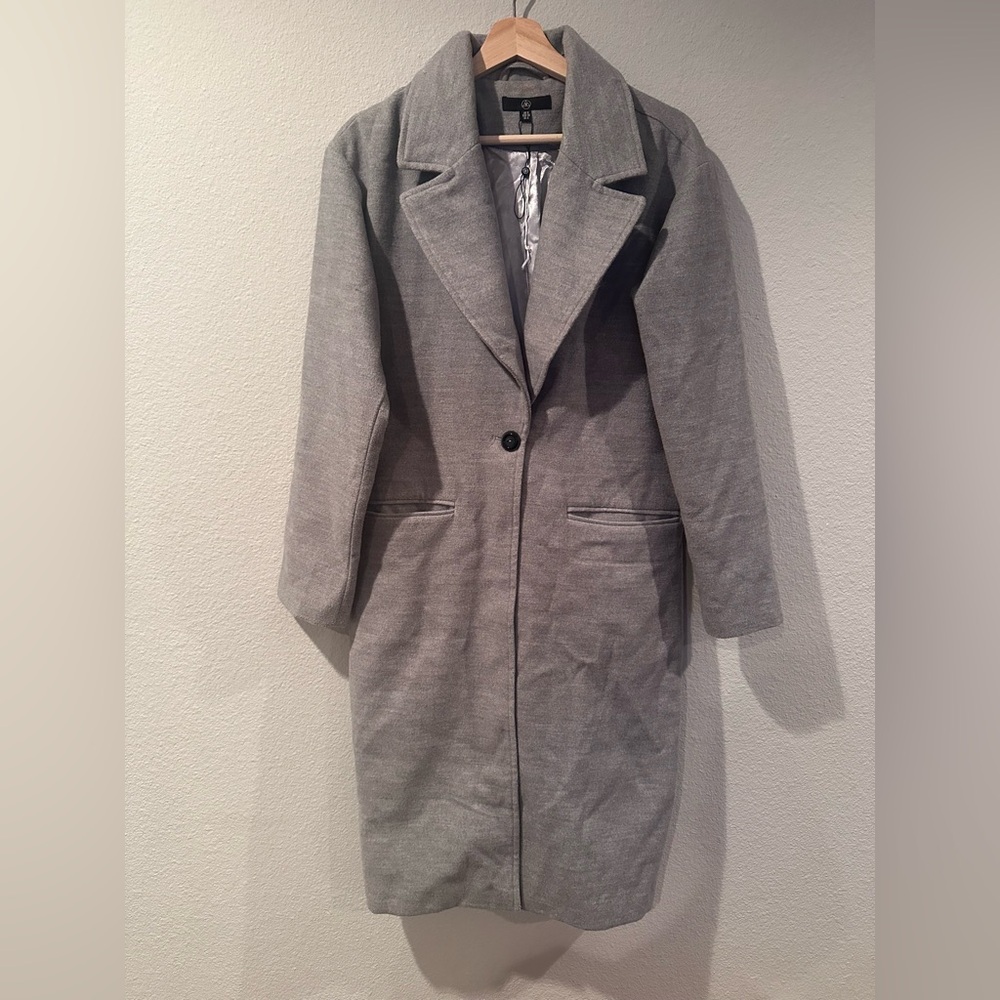 Misguided grey trench coat
